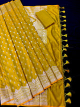 Mehandi Green/ Heena Green Mashru Silk saree — Kaash Collection