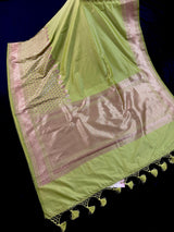Pista Green Banarasi Silk saree — Kaash Collection