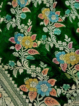 Green Color Khaddi Georgette Silk saree — Kaash Collection