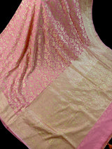 Baby Pink Khaddi Georgette Silk saree — Kaash Collection