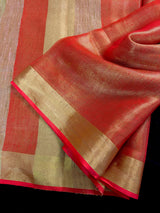 Copper and Gold Tissue Silk saree — Kaash Collection