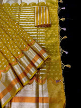 Yellow Gold Tissue Silk saree — Kaash Collection