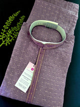 Lavender men's kurta pajama in soft silk with embroidery with tiny sequins — Kaash Collection