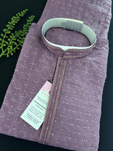 Lavender men's kurta pajama in soft silk with embroidery with tiny sequins — Kaash Collection
