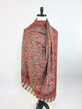 Light Beige Color Pure Pashmina Kani Weave Kashmiri Shawl | Kani Weave Kashmiri Wrap | Floral Winter Shawl | Wool Stole | Wedding Gift - Kaash