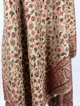 Light Beige Color Viscose Blend Wool Stole Scarf - Kaash