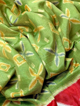 Light Green Soft Silk Saree with Unique printed designs - Kaash