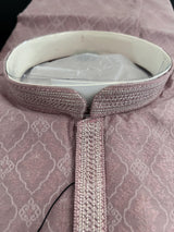 Light Mauve Pink designer Kurta Pajama for Men | Soft Raw Silk Men Ethnic Wear| Designer Mens Wear - Kaash