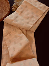 Light Peach Color Kurta for Men - Jute Silk material - Mens Kurta Pajama Set - Kaash