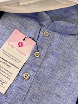 Light Sky Blue Color Pure Cotton Kurta Pajama Set with Cotton Pajama in White Color | Pure Cotton Kids Kurtas | Infants Kurta Pajama Set - Kaash