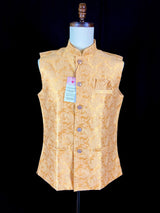 Light Yellow Modi Nehru Jacket For Men | Waist Coat | Jacket for Kurta | Nehru Jackets | Wedding Kurta | Kaash Jackets - Kaash