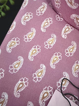 Lilac / Lavender men's kurta pajama in pure cotton with small gold parsley buttis on cotton — Kaash Collection