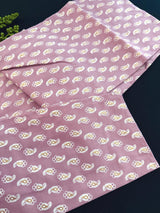 Lilac / Lavender men's kurta pajama in pure cotton with small gold parsley buttis on cotton — Kaash Collection