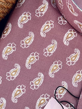 Lilac / Lavender men's kurta pajama in pure cotton with small gold parsley buttis on cotton — Kaash Collection