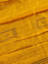 Mango Yellow Silk Cotton Sequence saree in silk cotton with thread work with tiny sequins — Kaash Collection