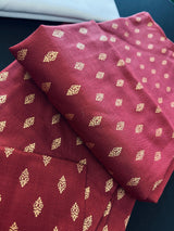 Maroon Color Premium Pure Cotton Kurta Pajama Set for Men with small Self design Buttis - Cotton Kurta for Men - Maroon Kurta for Men - Kaash