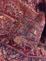 Maroon Color Pure Pashmina Kani Weave Kashmiri Shawl - Kaash
