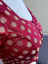 Maroon Color Soft Silk Ready to Wear Blouse | Long tassels | Padded Blouse | Readymade Saree Blouses | Maroon Color Read to Wear Blouses - Kaash