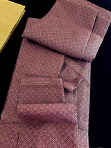 Mauve Color Men Kurta Pajama | Self Design embroidery Styles - Mens Ethnic Wear - Mauve Color Kurta - Kaash