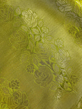 Mehndi Green Color Semi Mashru Silk Saree - Soft Silk Saree - Muted Gold Zari - Kaash