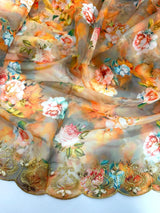 Multi Color soft organza dupatta with embroidery, sequin, zari & floral prints — Kaash Collection