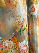 Multi Color soft organza dupatta with embroidery, sequin, zari & floral prints — Kaash Collection