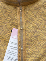 Mustard Yellow Color Men Kurta with Tiny Sequins - Kaash