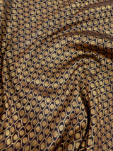 Off White with Black Traditional Banarasi Silk Handloom Saree with Muted Gold Antique Zari Weave - Kaash