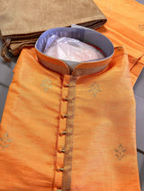 Orange Color Men Kurta Pajama – Mens Ethnic Wear - Kaash