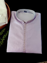 Pale Lavender Color Kurta with Self Design | Wedding & Party Wear - Kaash