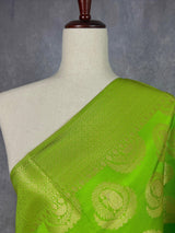 Parrot Green Banarasi with Big Buttas dupatta in soft silk (non-pure) with big buttas with grand borders — Kaash Collection