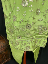 Parrot Green Designer Readymade Salwar Kameez 3pcs Suit for Women with Handwork - Kaash