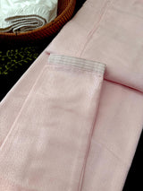 Pastel Baby Pink Silk Kurta with Zari Embroidery | Men's Wedding Festive Wear - Kaash