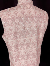 Pastel Dusty Pink men's Nehru/Modi jacket in cotton silk with embroidery, thread & sequin work — Kaash Collection