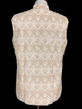 Pastel Gold Jacket for Men with Embroidery, thread and Sequin Work - Kaash