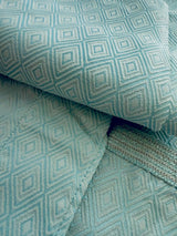 Pastel Green Soft Silk Men Kurta Pajama with Self Design material - Kaash