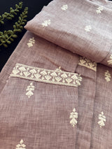 Pastel Lilac men's kurta pajama in pure cotton (100%) with embroidery with tiny sequins — Kaash Collection