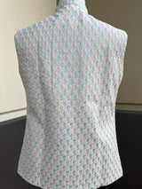 Pastel Off White Jacket for Men with Intricate Embroidery, thread and Sequence Work | Jacket for Kurta | Mens Wedding wear Outfits - Kaash