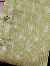 Pastel Pista Green men's kurta pajama in soft silk (non-pure) with all-over tiny sequin work — Kaash Collection