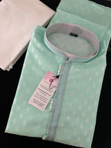 Pastel Sea Green Color Men Kurta Pajama Set for Men in Soft Silk | Mens Ethnic Wear | Indian Men Clothing | Kurta for Men - Kaash