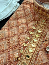 Peach Color Chikankari Embroidery Kurta for Men - Kaash