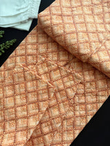 Peach Color Chikankari Embroidery Kurta for Men - Kaash