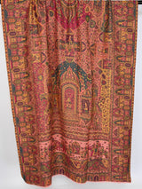 Pastel Peach semi pashmina Kashmiri shawl with kani weave, floral motifs — Kaash Collection