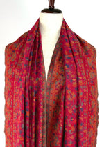 Pink Color Pure Pashmina Kani Weave Kashmiri Shawl - Kaash