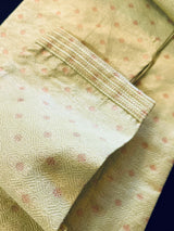 Pista Green men's kurta pajama in jute silk with self-weave design with zari weave — Kaash Collection