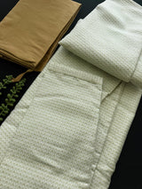 Pista Green Men Kurta Pajama Set with intricate design zari weave, tiny sequin - Kaash