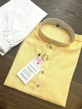 Linen Cotton (Multi-Color Family) men's kurta pajama in pure linen cotton with premium linen cotton with fancy buttons — Kaash Collection