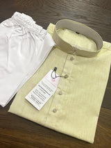 Linen Cotton (Multi-Color Family) men's kurta pajama in pure linen cotton with premium linen cotton with fancy buttons — Kaash Collection