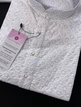 Pure Cotton Chikankari Lucknowi Men Kurta Pajama in White Color | Mens Ethnic Wear | Chikhankari Kurta | Summer Wear Kurtas | Cotton Kurta - Kaash