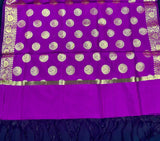 Purple Banarasi Chakra Designer dupatta in banarasi silk (non-pure) with chakra designer with zari — Kaash Collection